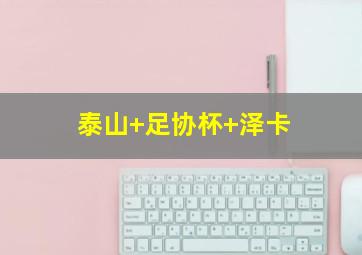 泰山 足协杯 泽卡
